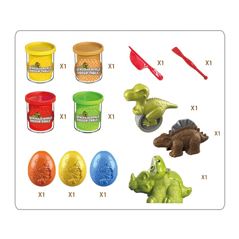 Teig Werkzeug-Kit für Kinder Party Pack Dinosaurier Formen Spielen Zubehör für Air Dry Clay Playset Educational Dinosaur Eier Teig Formen