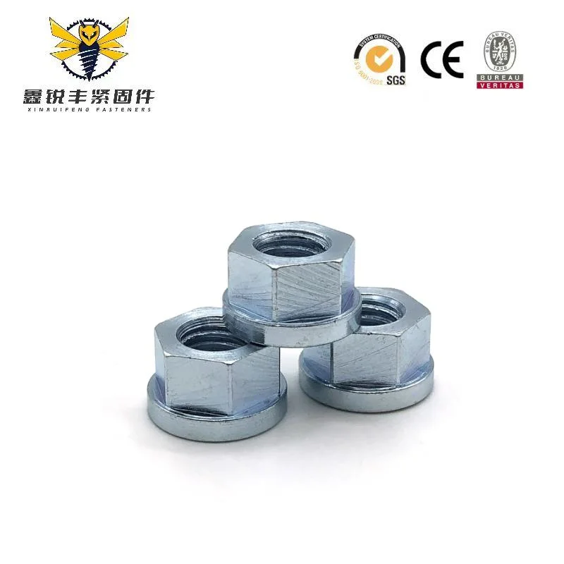 Premium Customized Galvanized Carbon Steel Round Self Locking Platedhex Flange Nut M3-M50