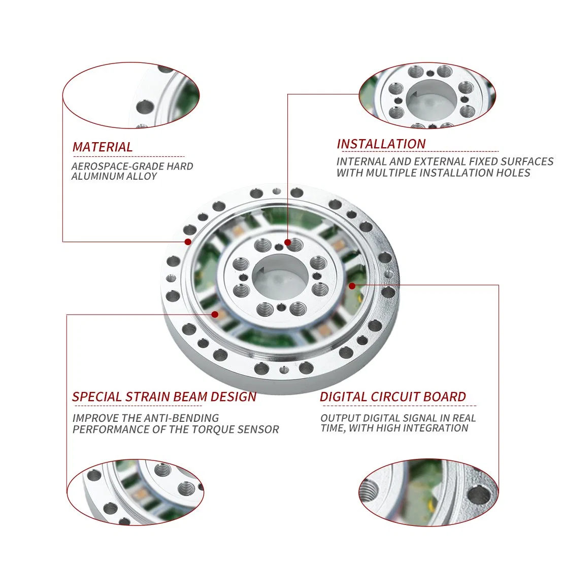 Kunwei sensor de par de alta precisión 85mm 207nm sensor de par para Robots quirúrgicos médicos