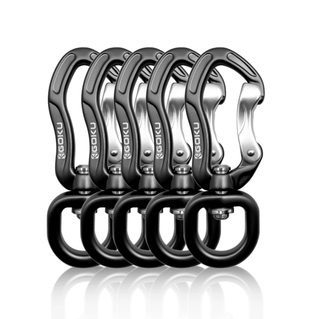 Wholesale/Supplier Custom Logo Aluminum Karabiner Mini Swivel Carabiner Clip Hook for Dog Leash