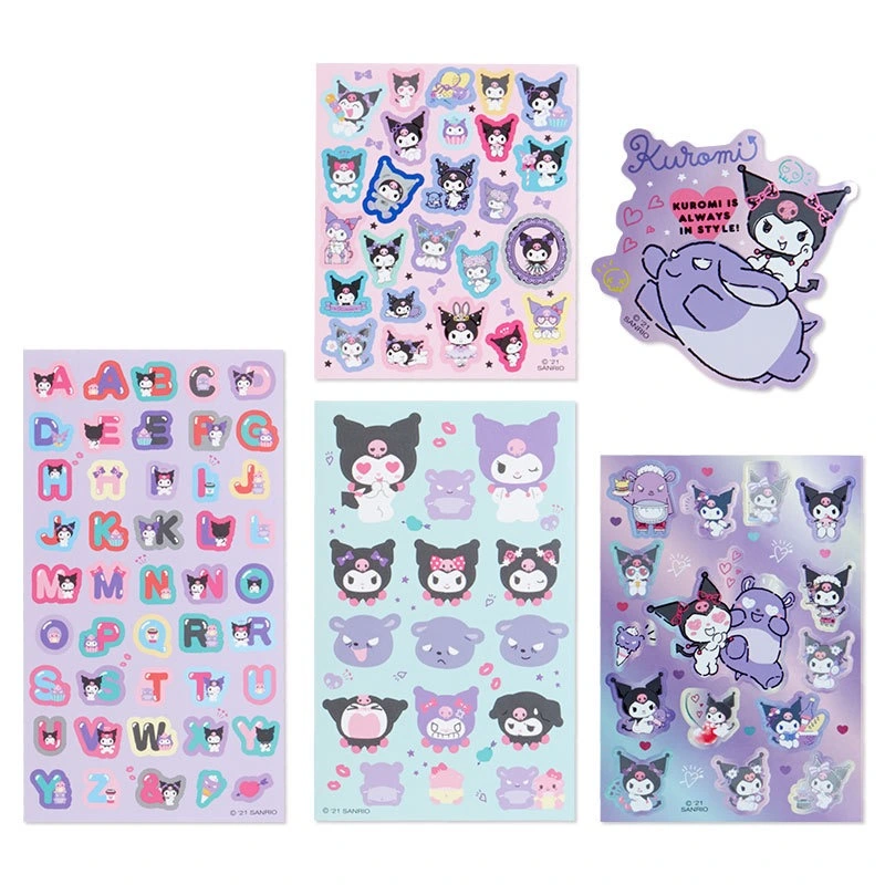 Ruunjoy Wholesale/Supplier Sanrio Sticker Pack Sanrio Stickers Sets Accessories Kuromi Kt My Melody Sanrio Family Kawaii DIY Cartoon Sticker