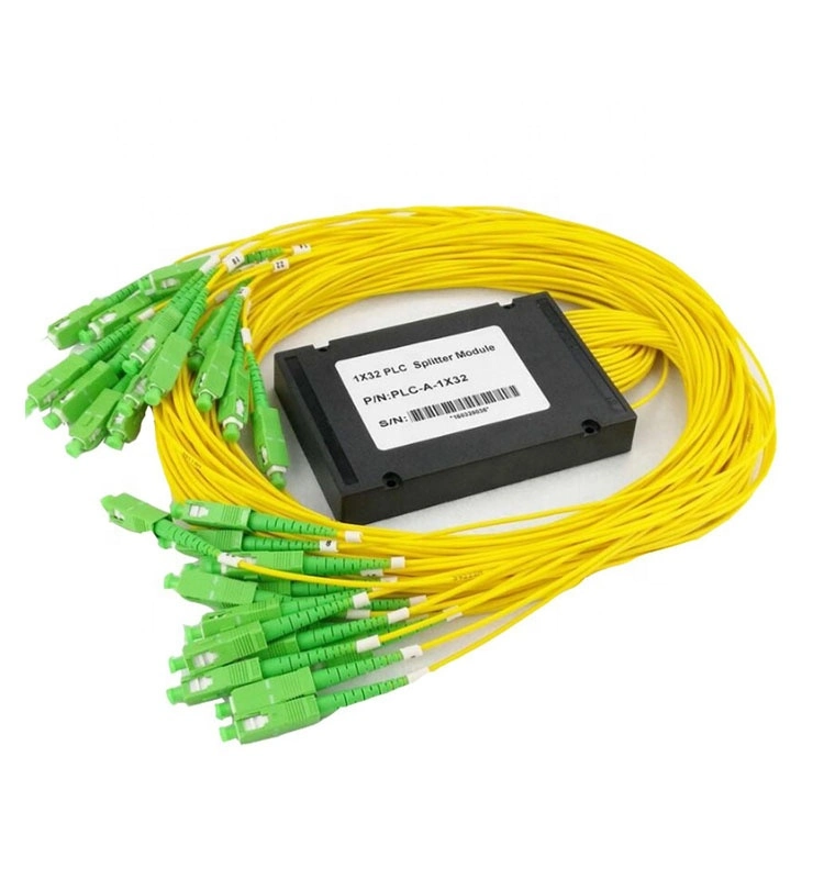 Factory Direct Hot Sale Splice/Pigtailed 1X2 ABS Module PLC Fiber Splitter, 2.0mm, Sc APC, Singlemode