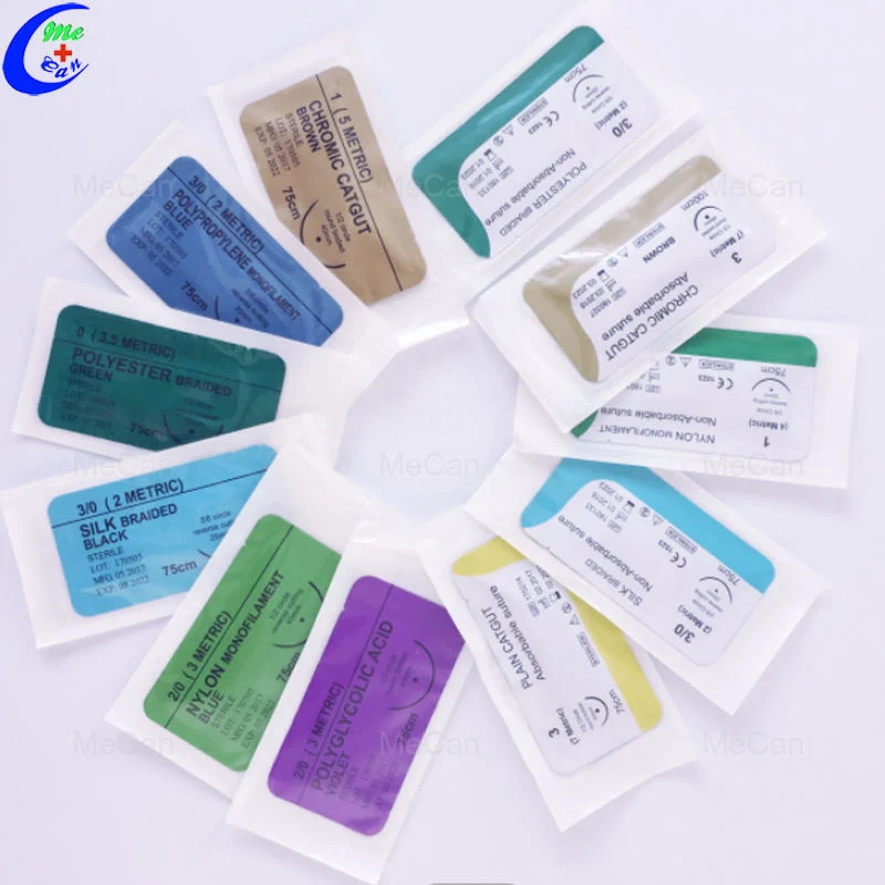 OEM Guangzhou China Mecan Dental Absorbable Medical Nylon Surgical Bulk Absorb Suture