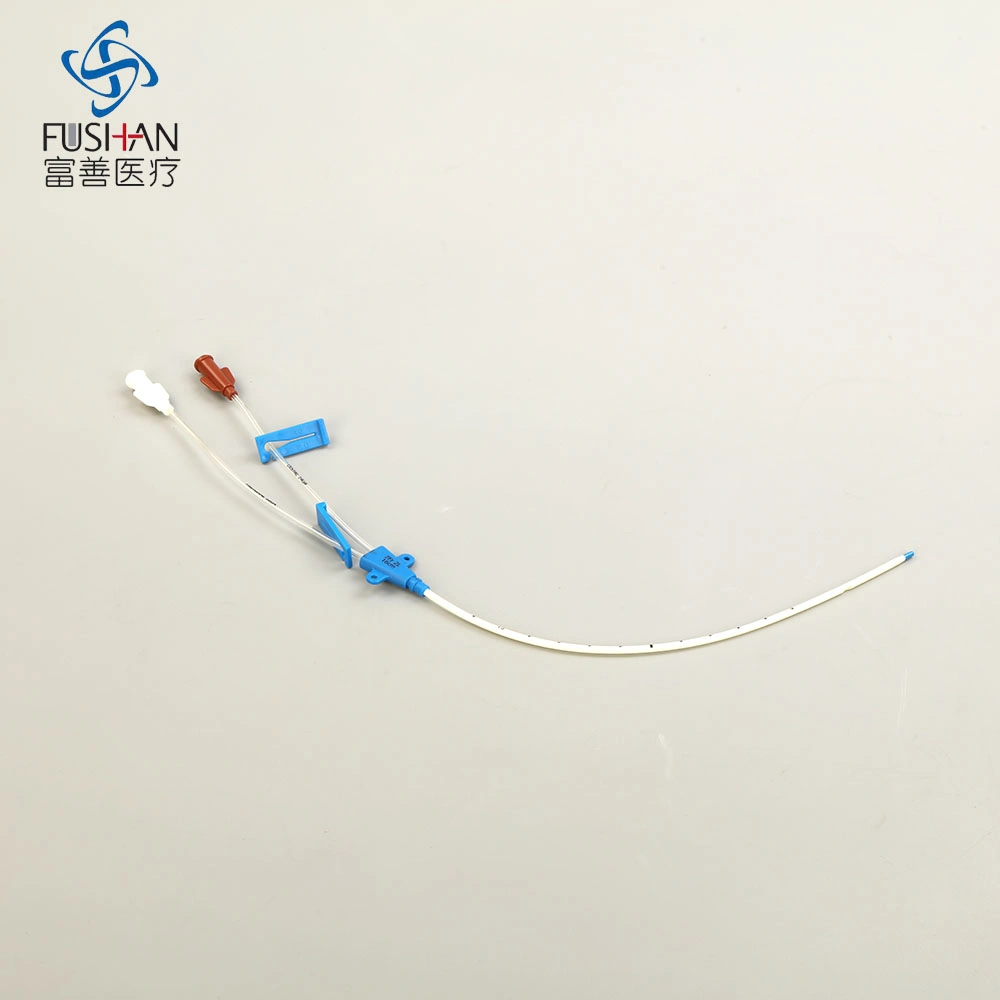 Fushan Factory Medical Consumer Hospital PU Material Disposable Double Lumen Central Venous Catheter ISO OEM Available