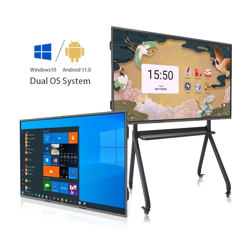 OEM ODM Android 11 Smart Board CVT Solution LED Panel Interactive Touch Screen Interactive Boards