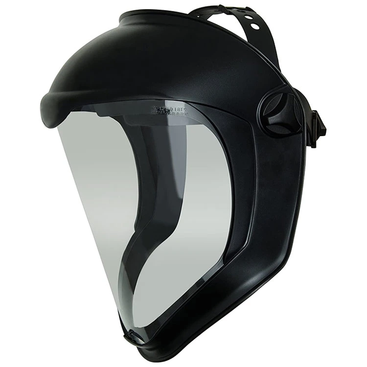 Viseira de policarbonato ajustável transparente personalizada resistente à névoa anti-reflexo Protecção de rosto de segurança industrial