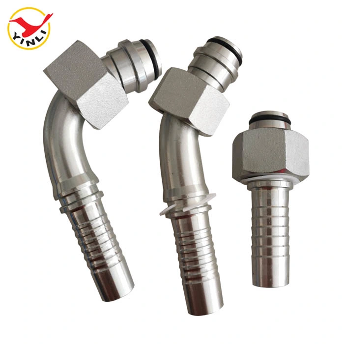 Fabricante de crimpado de alta presión Jic/BSP/BSPT/NPT/Métricas/Orfs/SAE 45 grados de la manguera hidráulica DIN 3865 Accesorios de banjo