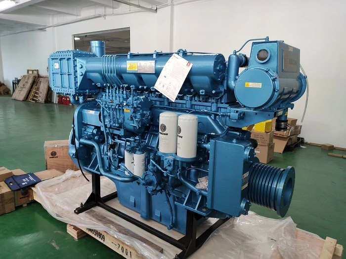 علامة البيع الساخن الجديدة Weichai 220kw-556kw المحرك البحري من السلسلة Wm6160m محرك المركب