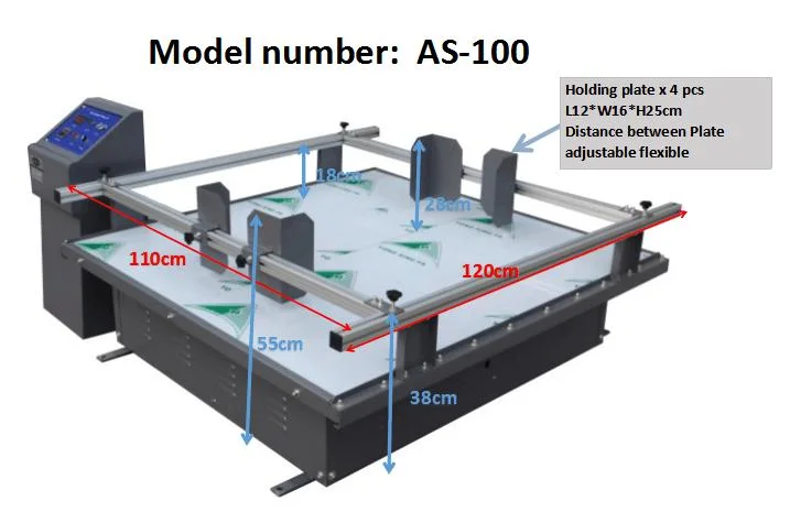 Como-600 Máquina de Ensayo de vibración de la mesa de transporte, la simulación vibrador