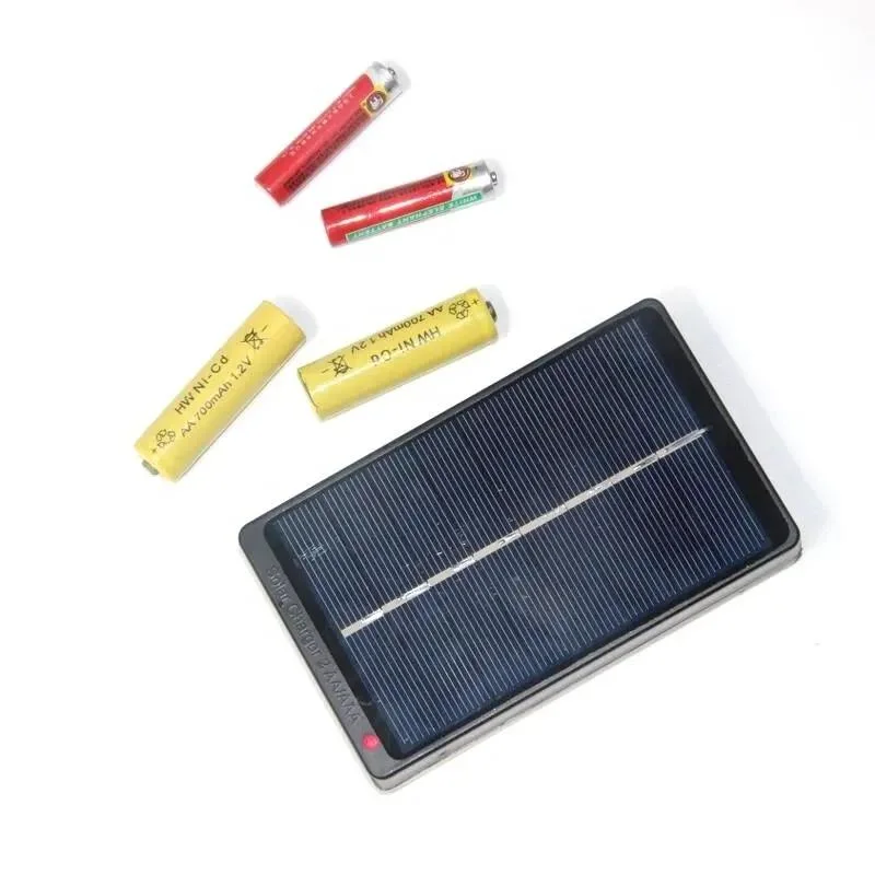 Creative Solar Charger for AA&AAA Rechargeable Batteries Solar Power Battery Charger Base/Case 1W 4V Panel Solar Kit