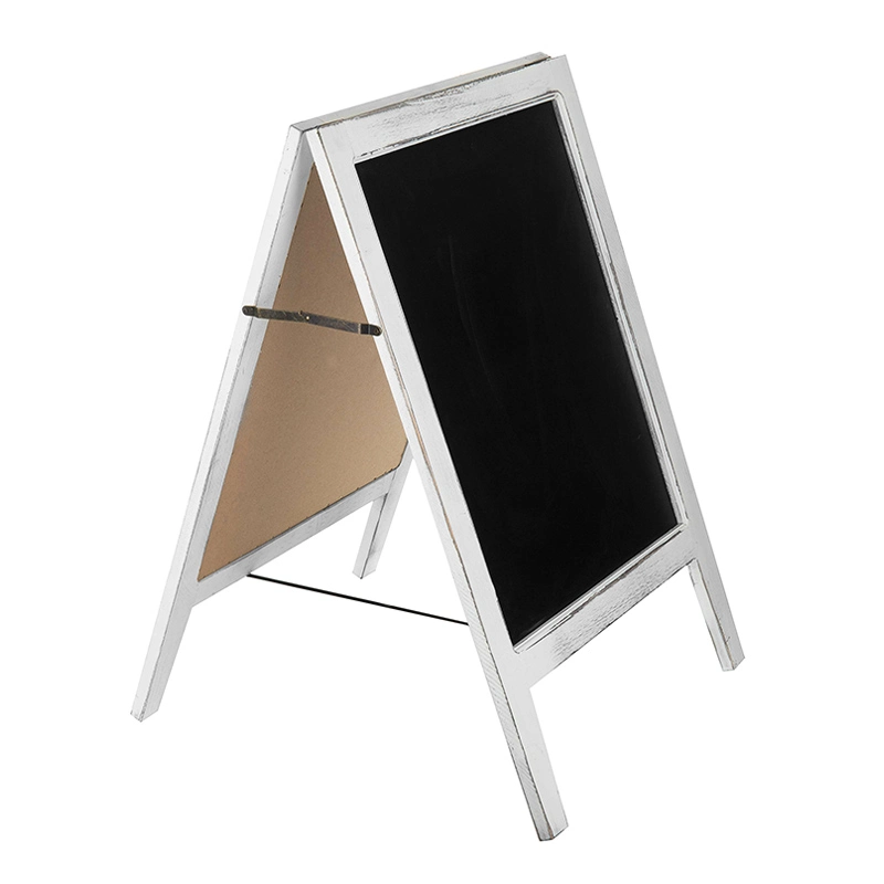 Cadre PIN pliable Mini taille double côté a-Frame libre debout Plan de dessin de mémo magnétique noir en bois