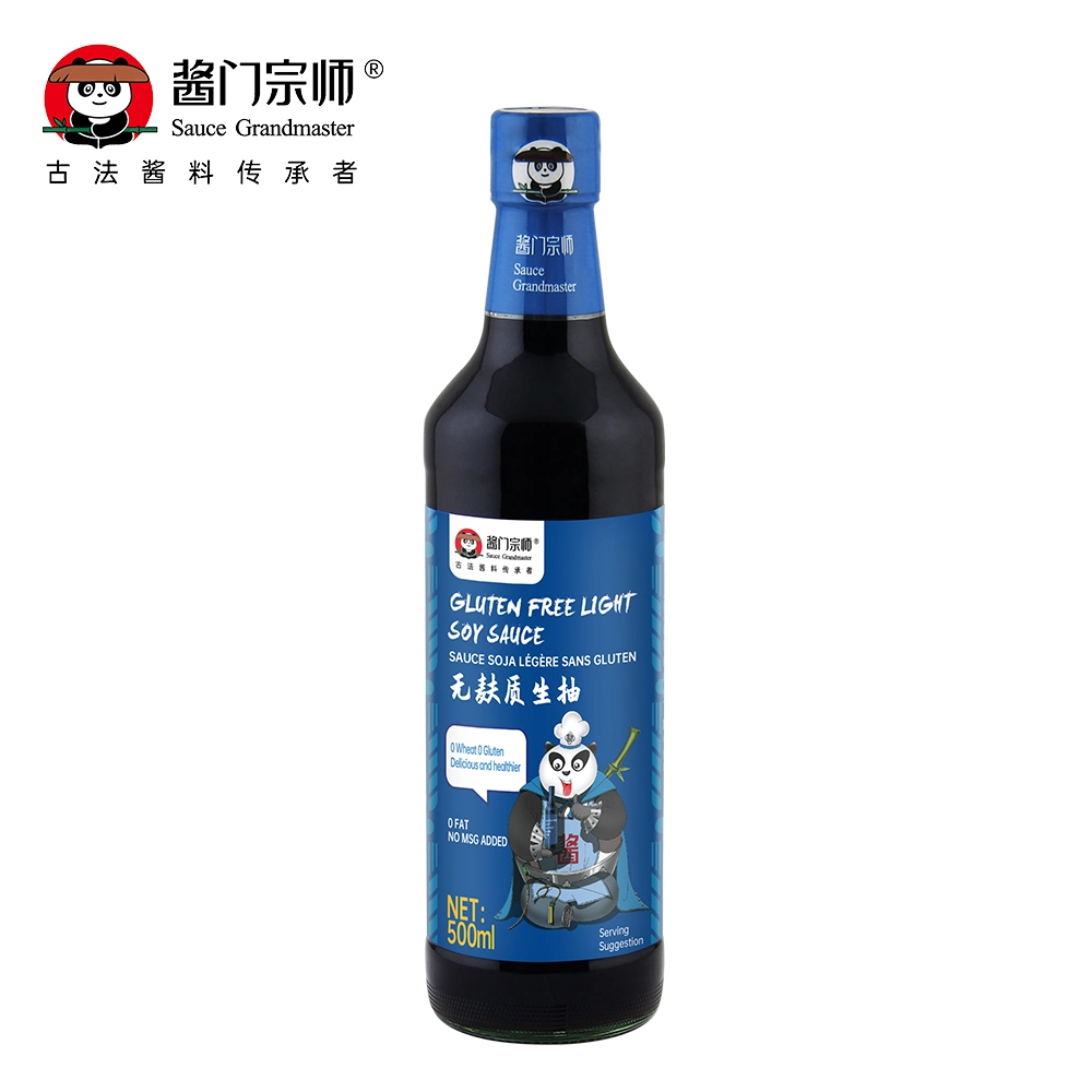 500 Ml Naturally Brewed Sauce Grandmaster Gluten Free Light Soy Sauce Wholesale with Factory Price