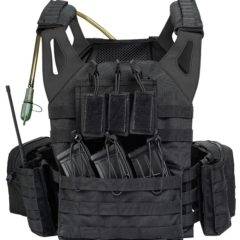 Gilet tactique noir pour porte-armes ou de police à libération rapide Gilet