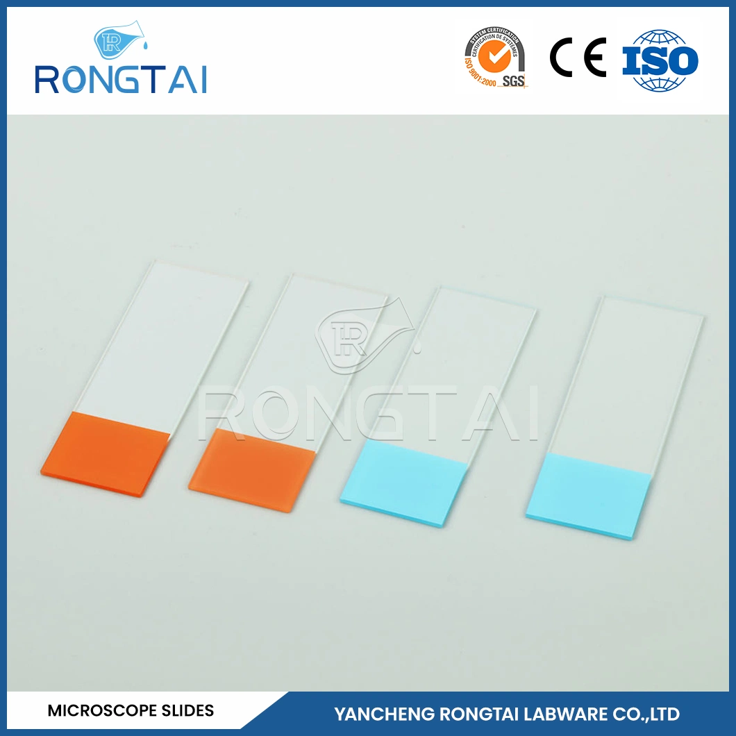 Faites glisser la fabrication de laboratoire Rongtai microscope à fluorescence des diapositives de la Chine 7101 7102 7105 7107 7109 lame de microscope en plastique