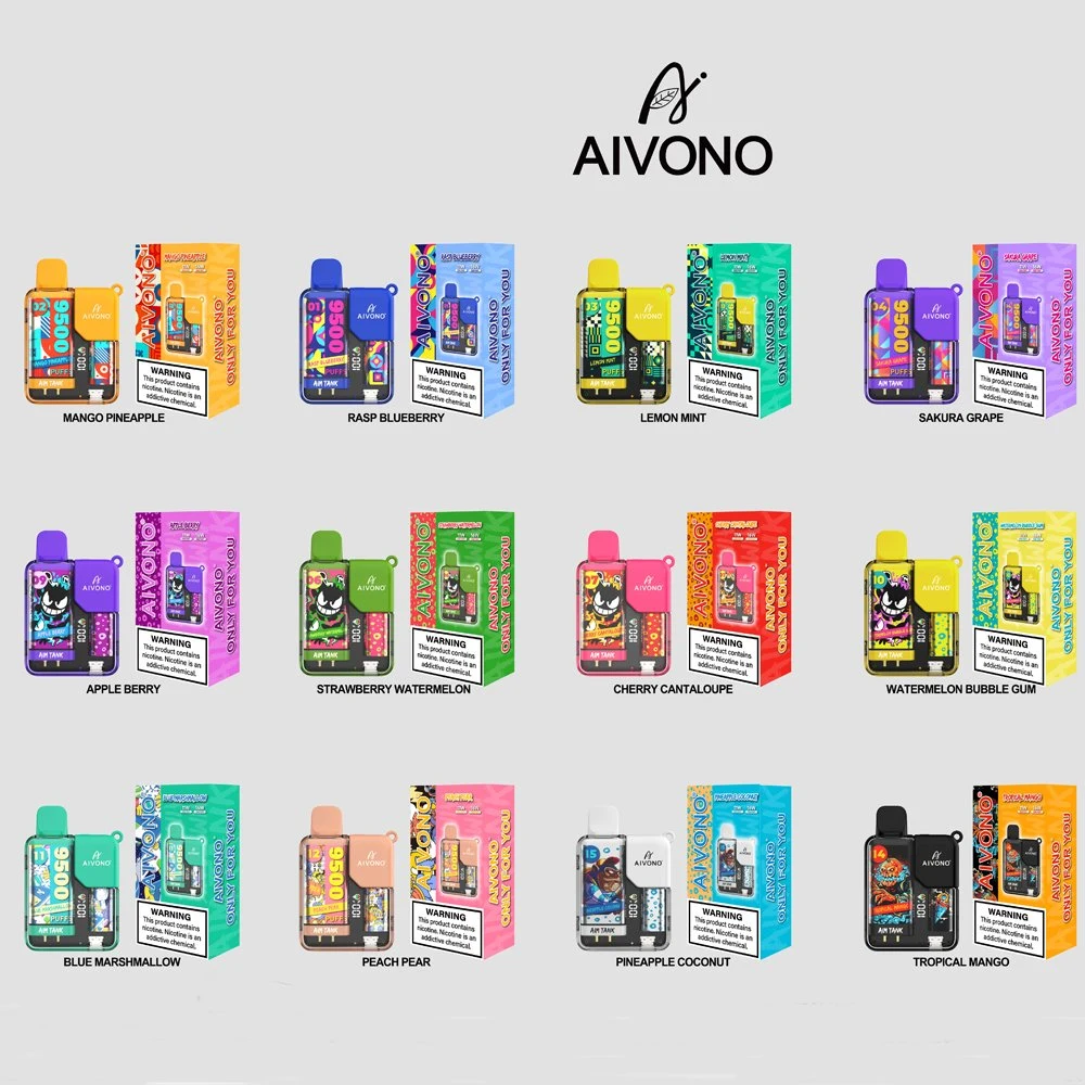 Einweg E-Zigarette Aivono AIM-Tank 9500 Puffs Kindersicherung und Digital Display Bildschirm Großhandel/Lieferant I Vape 650mAh 18ml Großhandel/Lieferant Vape Stift