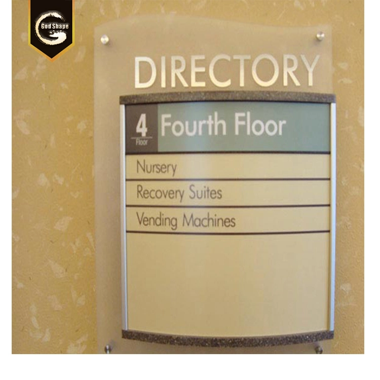 Alluminum Alloy Wayfinding Directional Signage Building Floor Layour Sign -0419L