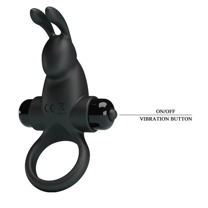 Soft Silicone Rabbit Delay Penis Ring 10 Frequencies Modes Testicle Clitoris Cock Rings Vibrator