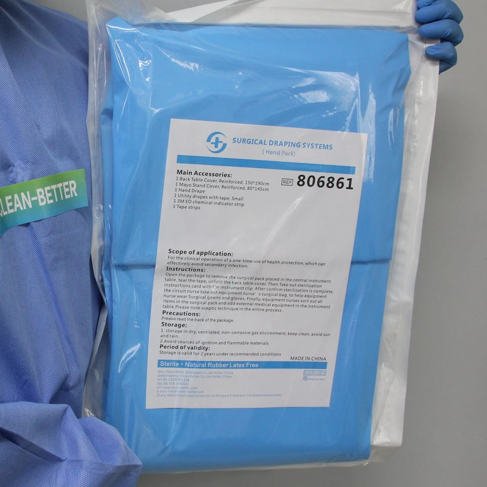 Nonwoven de suministros médicos desechables absorbentes de Cirugía de Mano pase