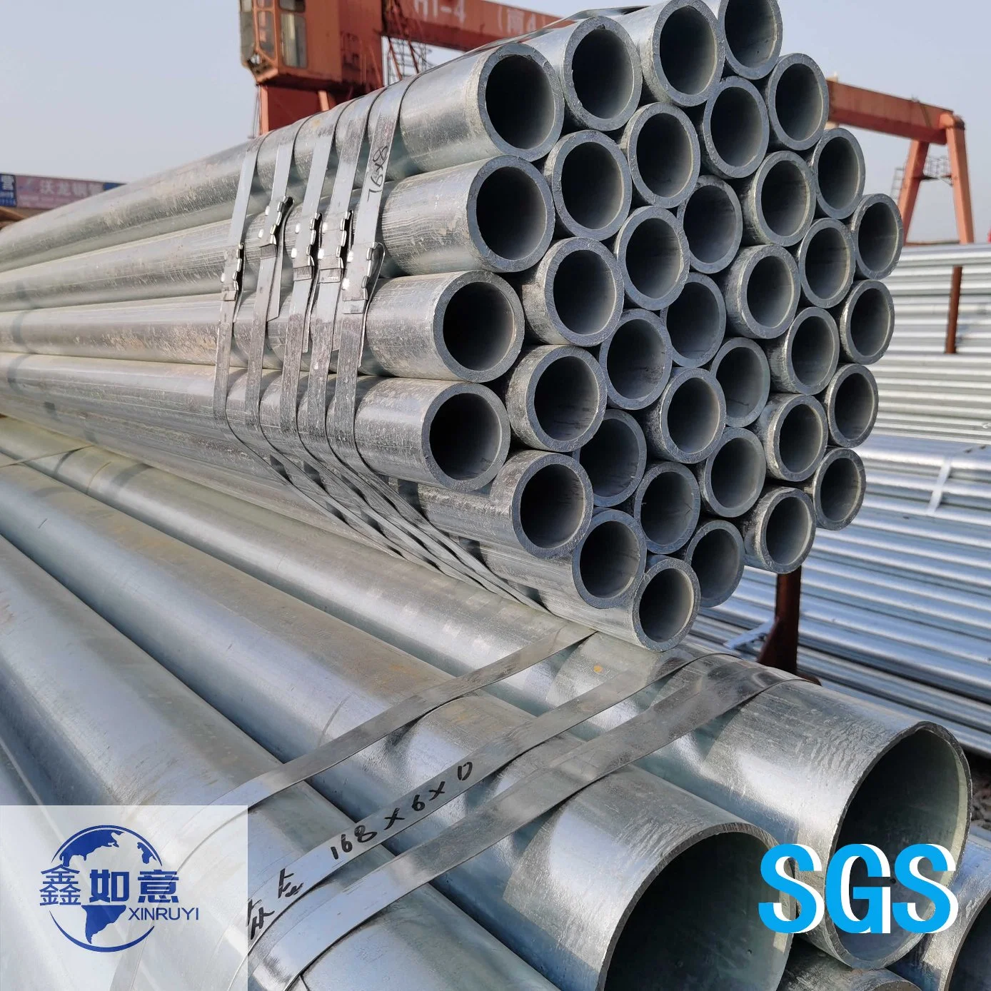 Zinc Coating Layer 120 Micron Low and Midle Carbon Mild Soft Steel Pipe for Heat Exchanger