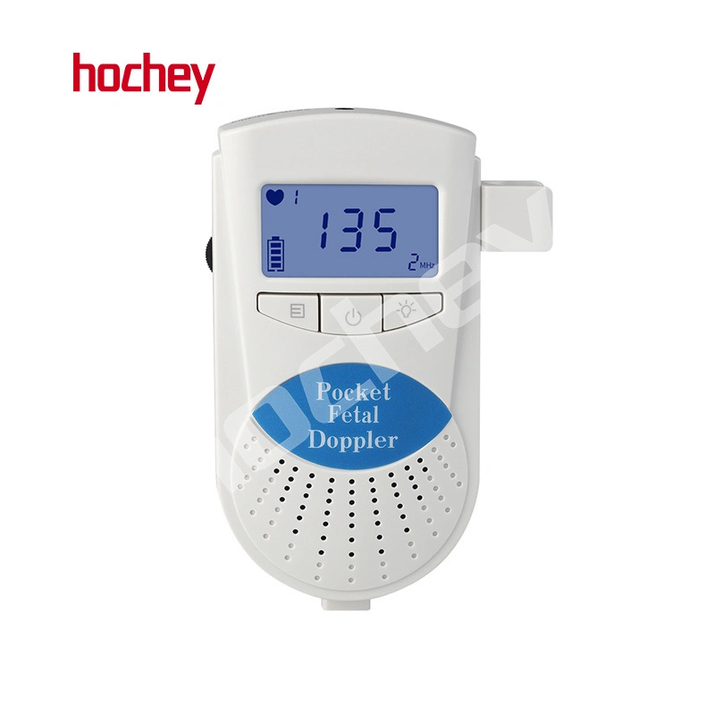 Hochey Medical Digital Fetal Doppler Ultrasound Sound Baby Heartbeat Detector Monitor LED Digital Prenatal Pocket Fetal Doppler