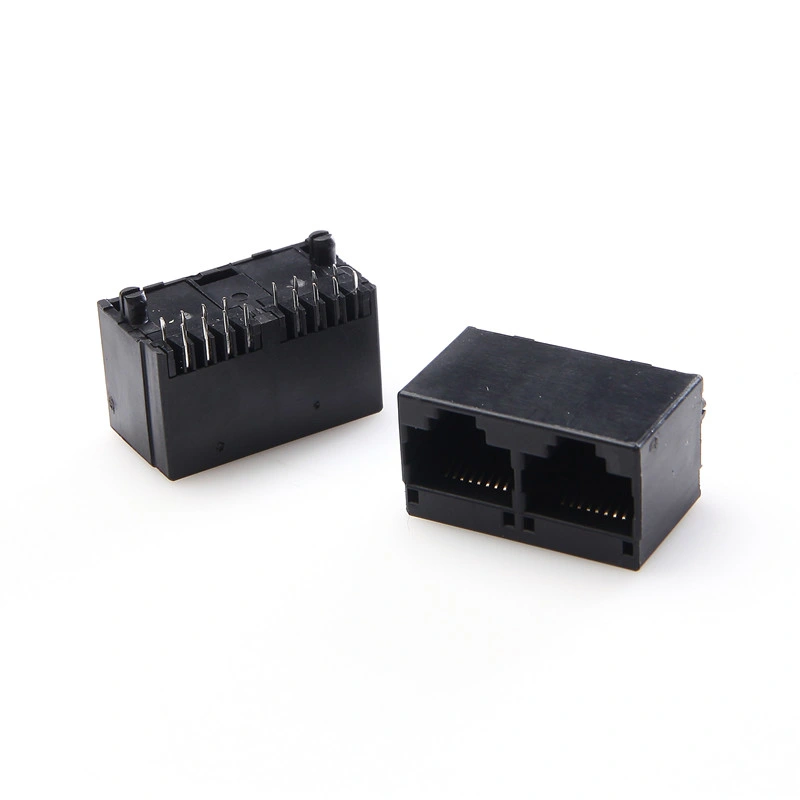 Multi-Port Top Enty RJ45 Connector 1X2 Ports