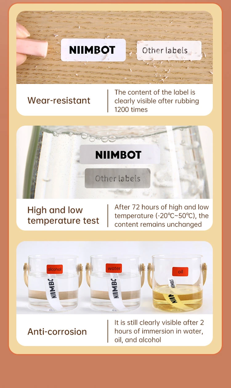 Niimbot B18 mini portátil de transferencia térmica de la clasificación de la máquina de impresión de etiquetas