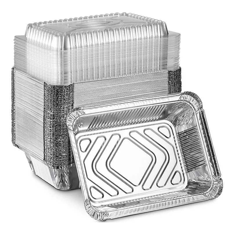 Aluminum Foil Food Storage Boxes with Aluminum Foil Lids