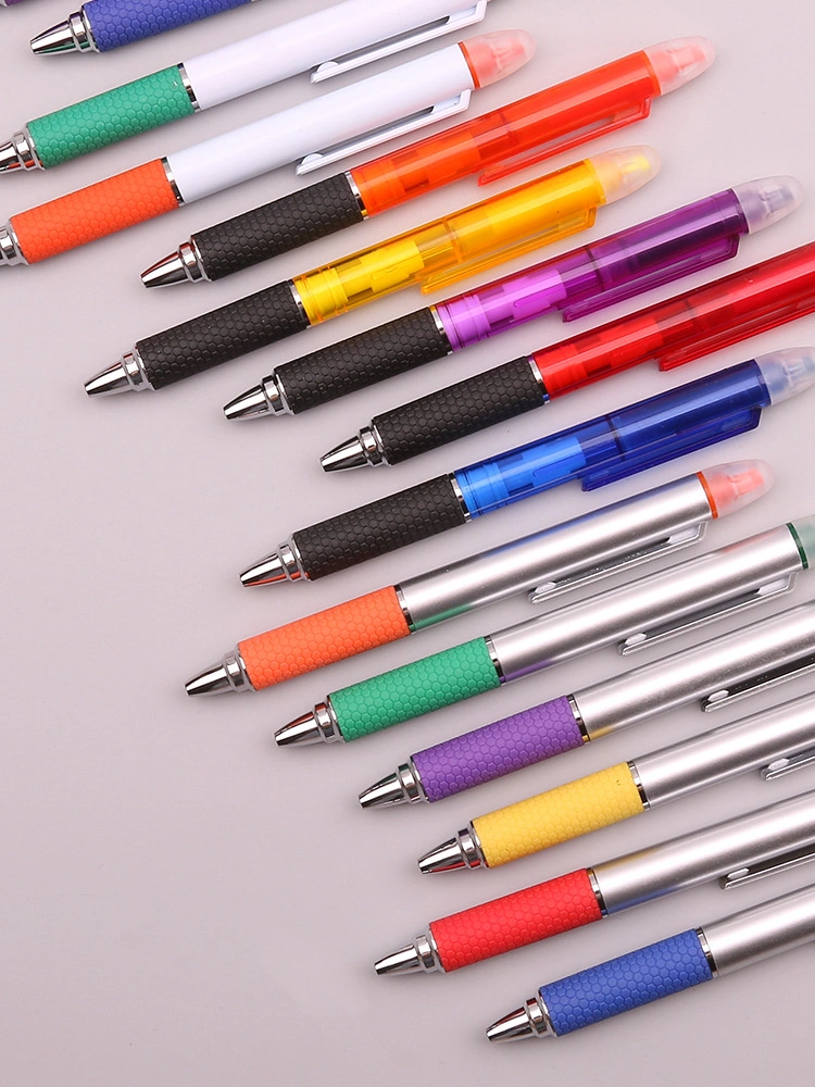 Wholesale/Supplier Promotional 2 in 1 Ball Pen with Highlighter Marker for School and Office