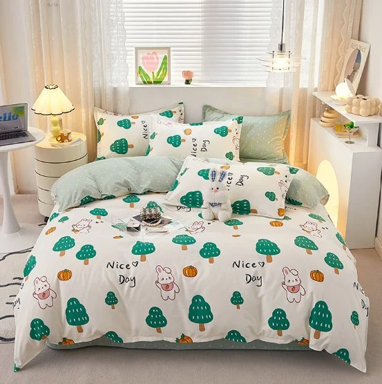 Cotton Luxury Home Textile Bedding Sets Bed Sheet Any Size Available Duvet Cover Adult Home