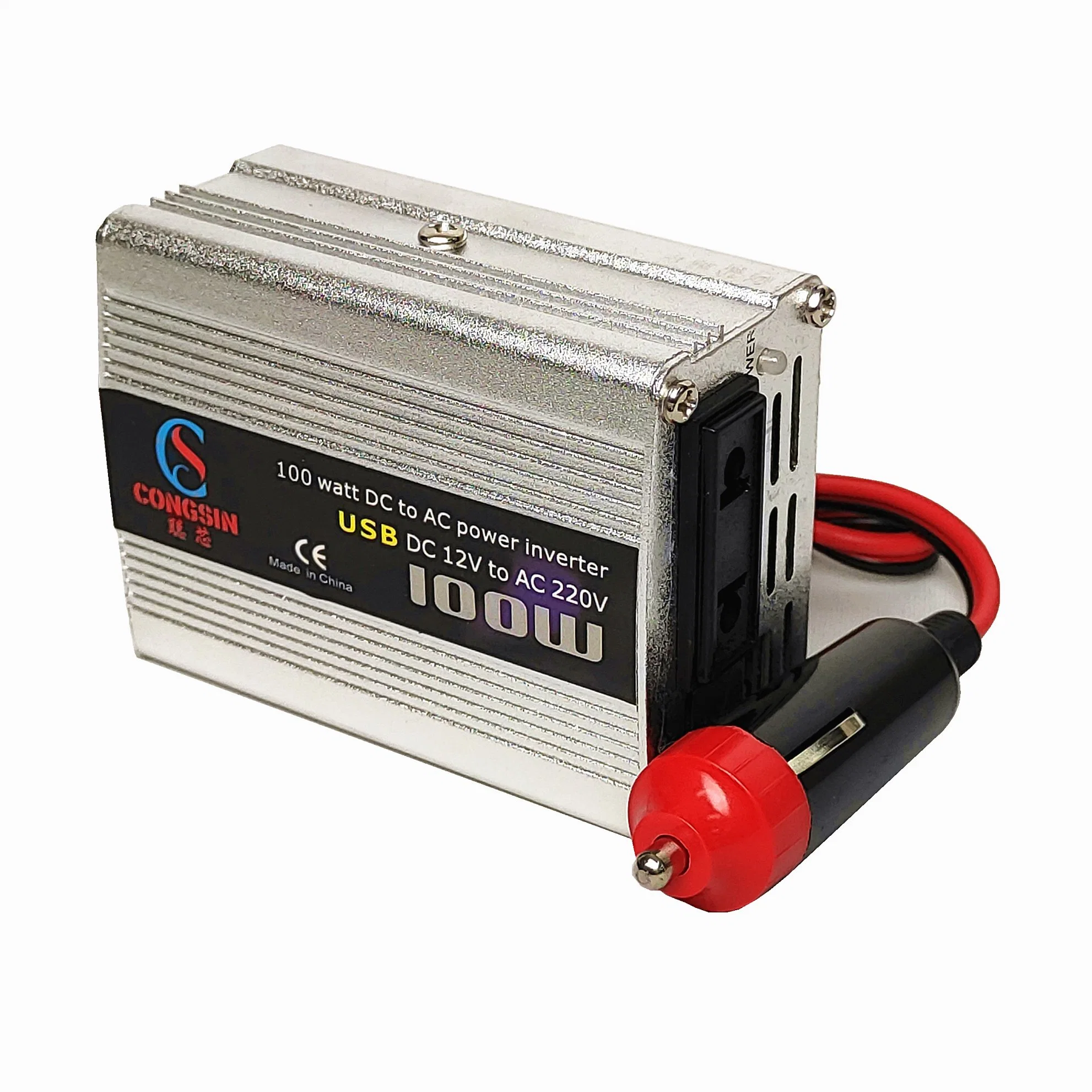 CONGSIN Mini Portable Car Inverter 100W Modified Sine Wave DC to AC Power Inverter with Car Cigarette Lighter