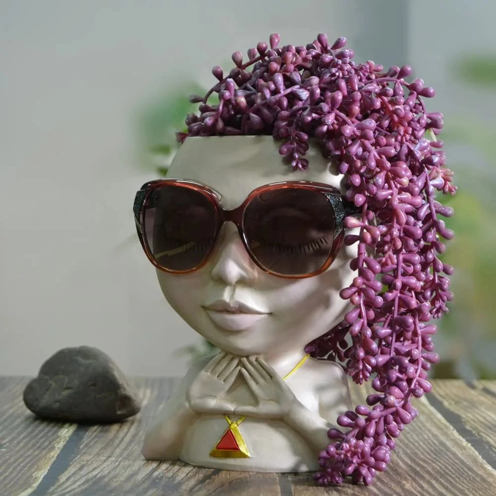 Unique Head Planters Cute Girl Flower Pot