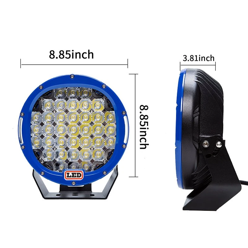 185W Round 9inch 37LEDs LED Driving Work Light 4X4 Offroad for Truck 4WD SUV ATV Car 12V 24V External Lights