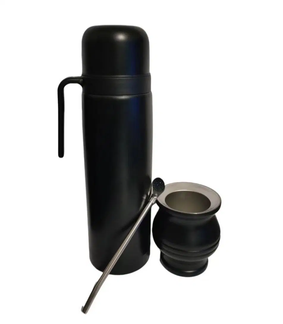 Venta caliente 180ml Acero inoxidable de la Copa de la Yerba Mate bombilla con una cuchara la paja