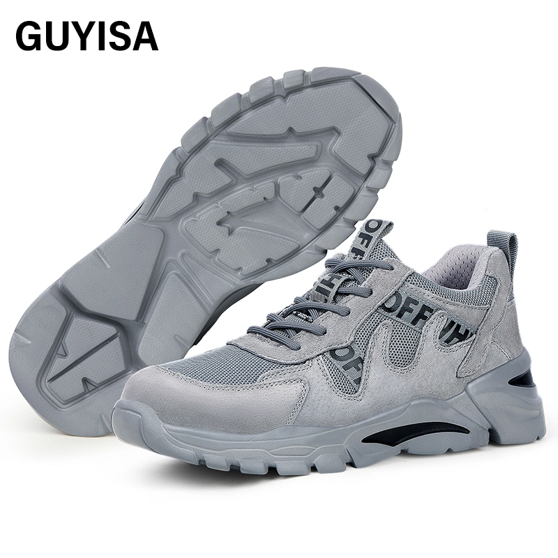 Guyisa Men's Safety Shoes Outdoor Work European Standard Steel Toe Safety Shoes