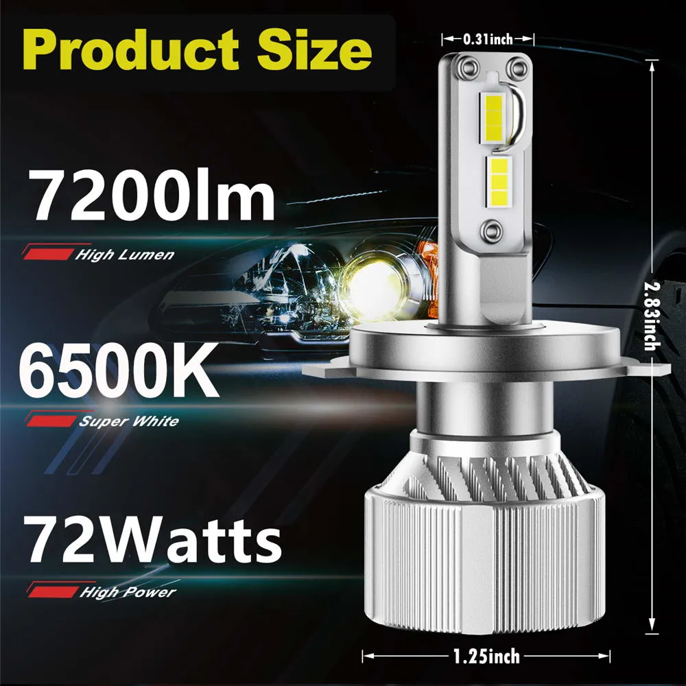 New Arrival Car LED Lamp H4 H7 H8 H11 New Plug and Play LED Headlight Bulb Conversion Kit Replacement of HID Xenon Bulbs