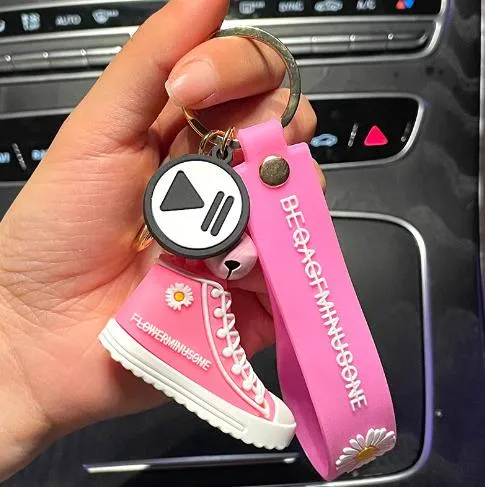 Creative Gift Mini 3D Rubber PVC Keyring Sports Shoe Keychain