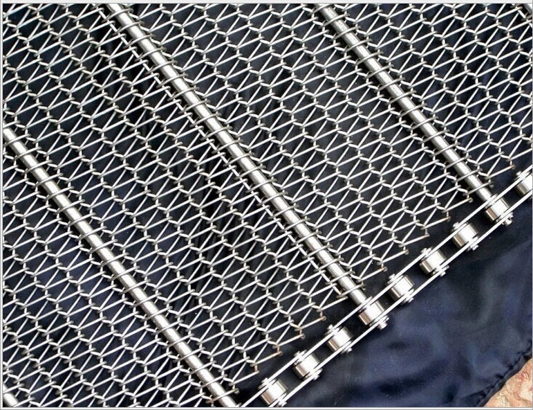 Roller Chain Drive Wire Mesh Conveyor Belts