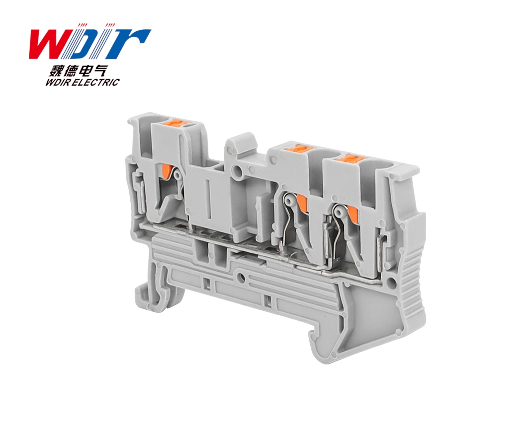 Spring Terminal Block Connector Push-in Terminal Customized 2.5mm Wire 3-Ways