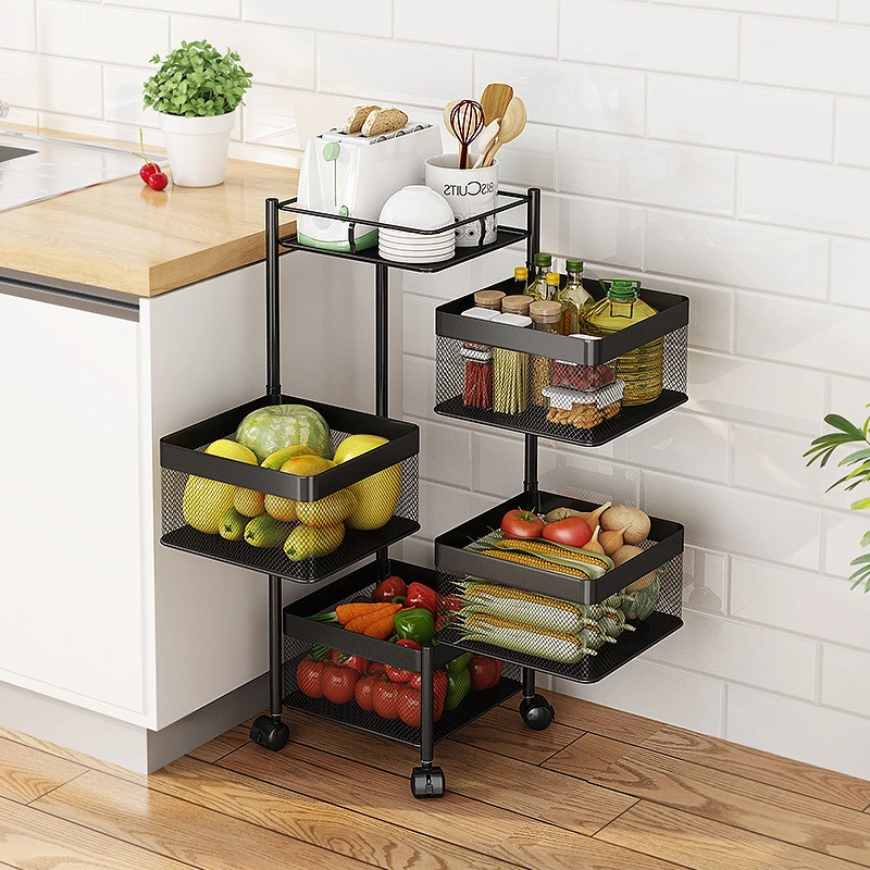 Shelf Rotating Living Room Floor Kitchen Storage Rack Mi15960