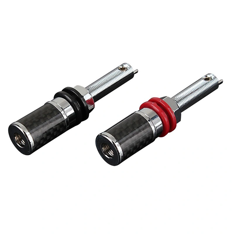 High-End Carbon Fiber Binding Post Jack Connector Red/Black