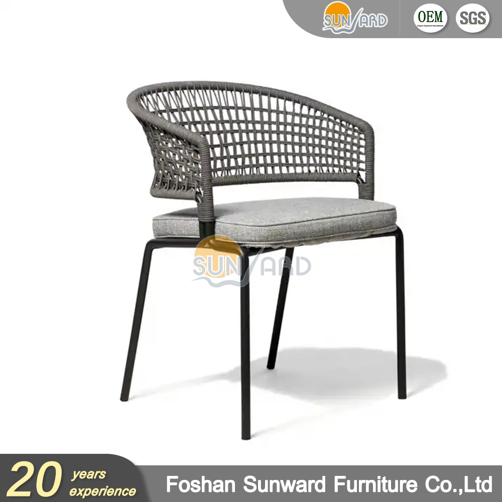 Customized Modern Outdoor Furniture Aluminum Rope Garden Leisure Patio Lounge Chair