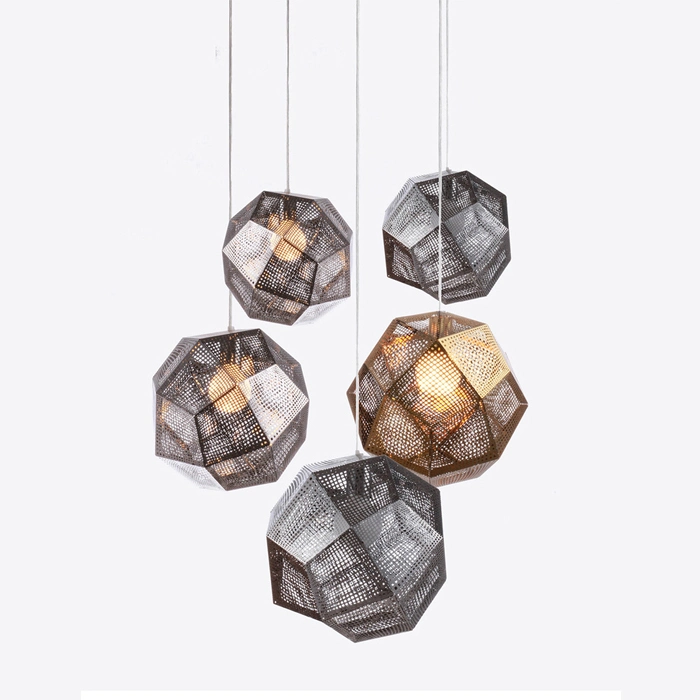 Decorative Rose Gold Stainless Steel Indoor Hanging Light Fixture Pendant Lighting for Hotel Restaurant