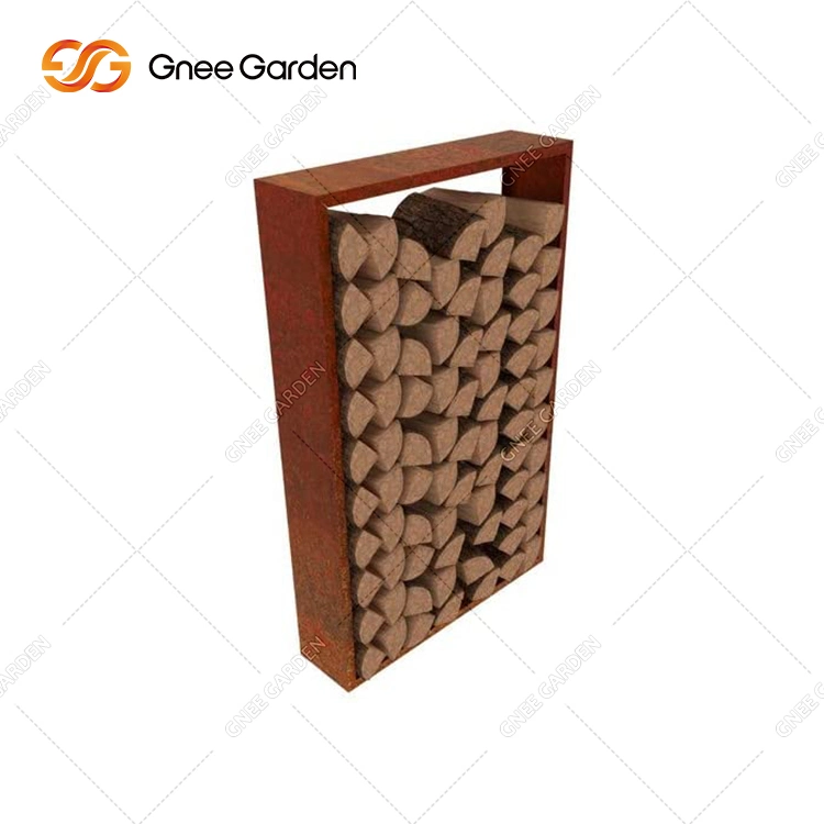 Simple Design Corten Steel Rusty Wood Storage