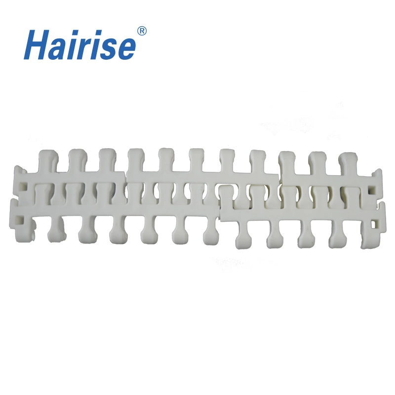 La norma ISO Proveedor de Modular curvo blanco cinta transportadora de plástico de la cadena