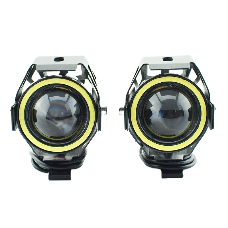 Most Popular U7 U2 U5 Angel Eyes Driving LED Headlight 12-80V High Low Beam U7 Motorcycle LED Spot Lamp Fog Light for Motorcycle