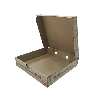 Kraftpapier Wellpappe mit E-Flöte Pizza-Papier-Box