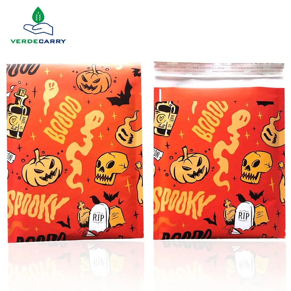 Wholesale/Supplier Custom Printing Halloween Wrapping Courrier Bags Composite Eco-Friendly Express Shipping Mailers Brown Craft Kraft