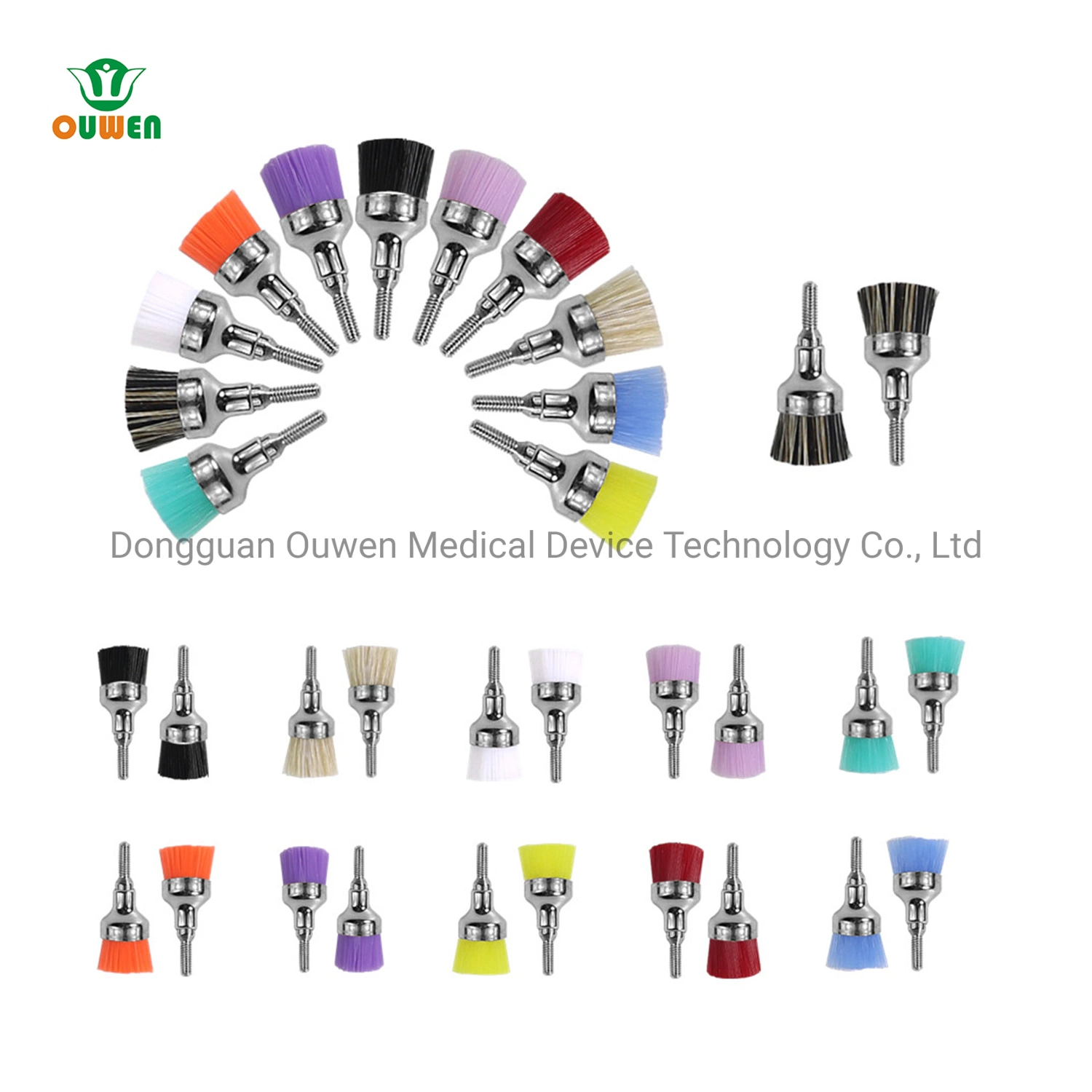 Dental Lab Material Colorful Nylon Thread Polishing Cleaning Cup Brushes