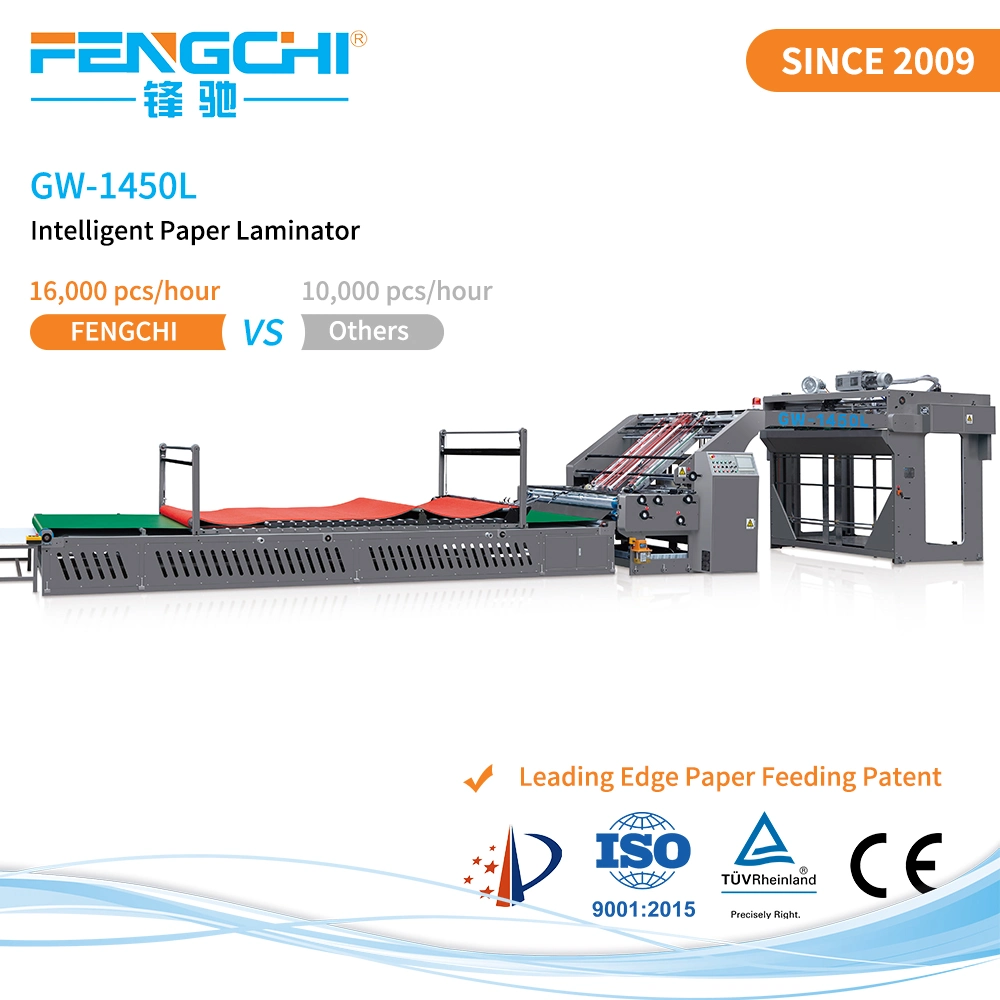 Gw-1450L High Speed Label Printing Flute Laminating Machine for Printing Industry