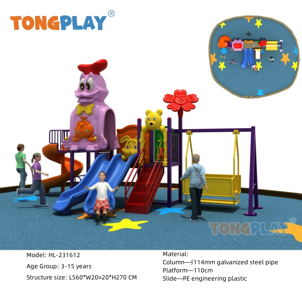 Tongplay Funny Outdoor or Indoor Slide Plastic Attachment Kids Park Kindergarten Slide Show Template Safety Game